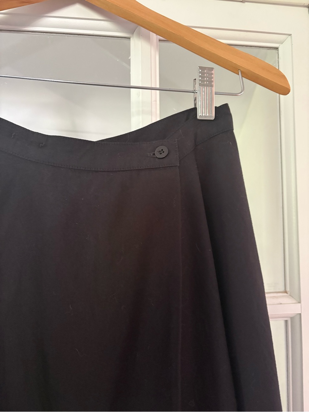 OZMA Poplin Wrap Skirt black cotton sz M - Picture 4 of 8